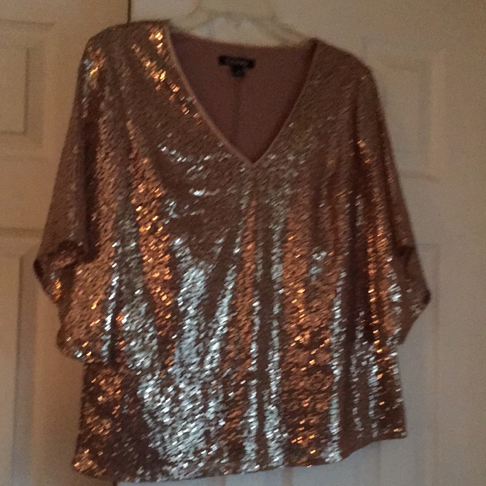 Worn once ! Sequin rose gold